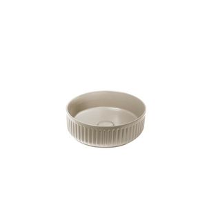 Opbouwwaskom CE1 Ø 36cm h=12cm Keramiek Lines sand mat incl. plug