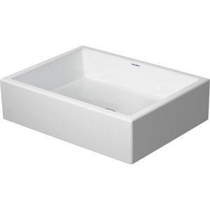 VERO AIR #235150 opzetwastafel 500mm wit zonder kraangat geslepen onderzijde
