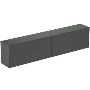 Conca wastafelmeubel 240x37x55cm 2 laden afdekblad zonder uitsnijding mat antraciet