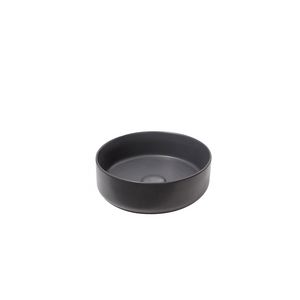 Opbouwwaskom CE2 Ø 36cm h=12cm Keramiek antraciet mat incl. plug