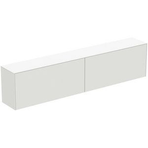 Conca wastafelmeubel 240x37x55cm 2 laden afdekblad zonder uitsnijding matt white