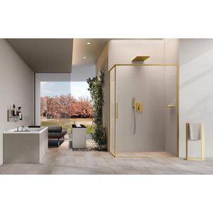 Zijwand RIGA F2P 775-790x2000mm helder glas profiel matwit