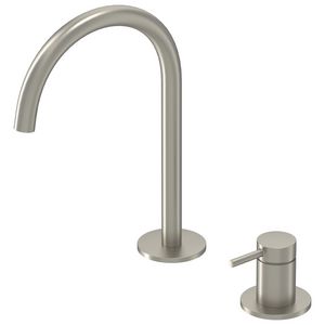 Wastafelmengkraan BOND 2-gats bladmontage sprong 171mm coldstart geborsteld nickel