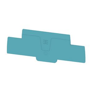 Afsluit- eindplaat blauw h:112.85mm b:2.1mm V-0 VVE=20