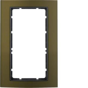 Afdekraam 1,5v vert berker B.3 aluminium bruin/antraciet mat