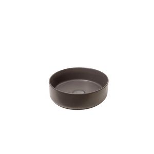 Opbouwwaskom CE2 Ø 36cm h=12cm Keramiek bruin mat incl. plug