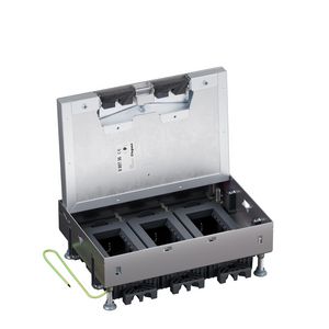 Dekselset metaal rechth.markeerr.+inbouwframe hor.12mod. ver