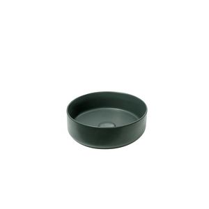 Opbouwwaskom CE2 Ø 36cm h=12cm Keramiek groen mat incl. plug