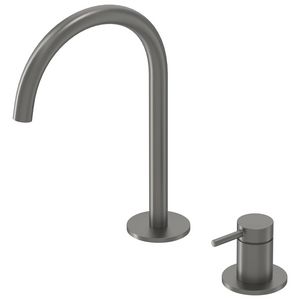 Wastafelmengkraan BOND 2-gats bladmontage sprong 171mm coldstart geborsteld metal black PVD