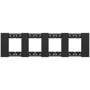 Afdekplaat 2 + 2 + 2 + 2 modulen zwart LivingNow
