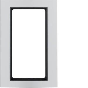 Afdekraam 1,5v vert. berker B.3 alu naturel/antraciet mat