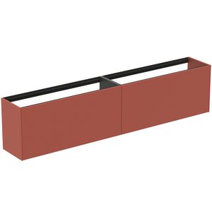 Conca wastafelmeubel 240x37x55cm 2 laden zonder afdekblad matt sunset