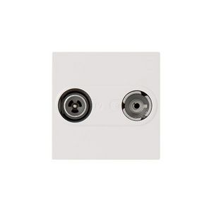 Wandcontactdoos radio + TV Aansluitset 2 modulen Mosaic