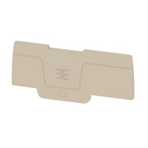 Afsluit- eindplaat d.beige h:69.5mm b:2.1mm V-0 VVE=20