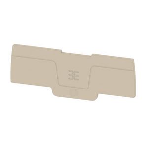 Afsluit- eindplaat d.beige h:82.1mm b:2.1mm V-0 VVE=20