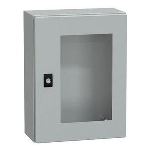Deur 400x300x150mm IP66 / IK08 Transparant RAL70 Spacial CRN