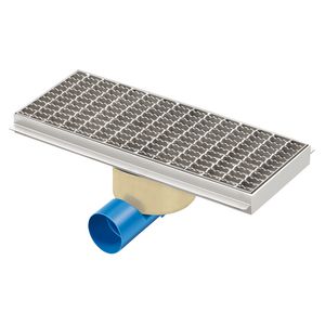 Keukengoot 500x200mm RVS met onderuitlaat + zijuitlaat