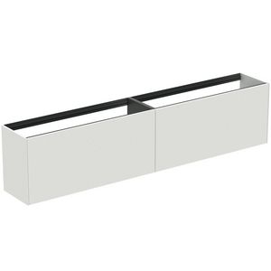 Conca wastafelmeubel 240x37x55cm 2 laden zonder afdekblad matt white