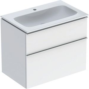 iCon set slim rim wt 75 met onderkast 2 laden wit/chroom