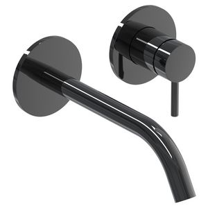 Wastafelmengkraan BOND afbouwdeel 2-gats sprong 195mm coldstart zwart chroom