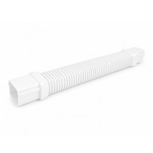 Flexibel leidingstuk 90x65mm wit PVC RAL9010