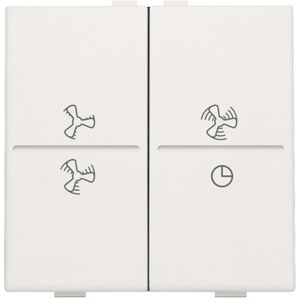 2-voudige toets ventilatoropdruk 0 - 3 RF schakelaar white