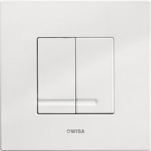 Bedieningspaneel XS/XF DELOS DF dual flush 2-toets kunststof wit