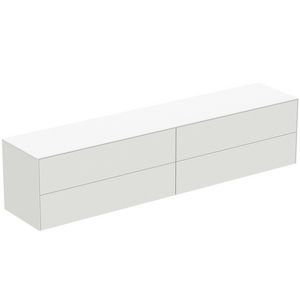 Conca wastafelmeubel 240x50x55cm 4 laden afdekblad zonder uitsnijding matt white