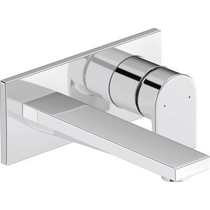 Tulum 1-hendel wastafelmengkraan chroom inbouw 173x191x88mm
