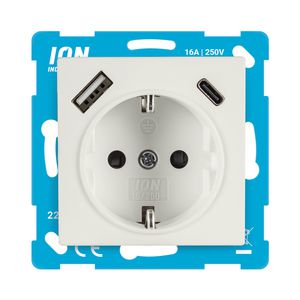 W.contactd RA USB A + USB C met aanraakbev. E1 Mat VVE=20