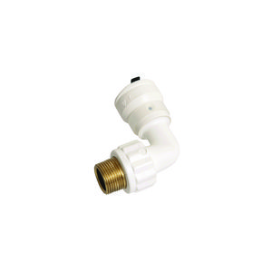 Puntknie Vision insteek 90° 5SK 26x3/4"bt. wit