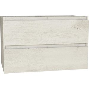 Wastafelonderkast ALVARO 80cm 2x la white arwin oak