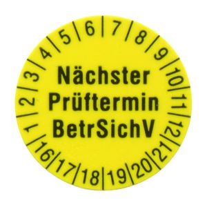 Testlabels Ø15mm, 250 stuks, geel