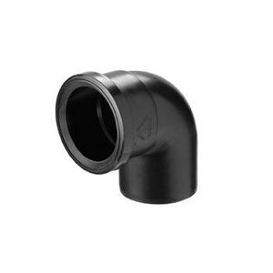 Bocht Rolux luchttoevoer 90° PP 80 zwart