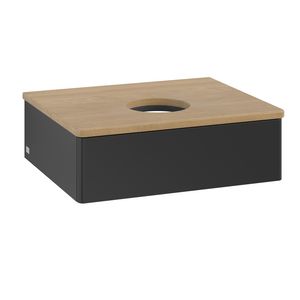 Wastafelonderkast Antao 600x190x500mm Black Matt Lacquer K07011PD