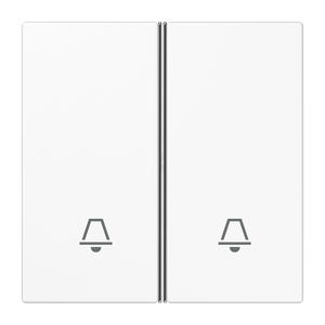 Tastafdekking compleet 2-voudig DCM bel LS alpine wit VVE=10