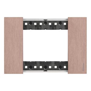 Afdekplaat 3 module copper K4703 LivingNow