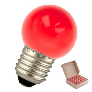 LED-lamp G45 Bulk ecopack party G45 E27 1W rood VVE=25