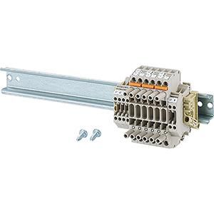 Mi Klemmenset 4x Rijgklem +6x Meetklem op DIN-rail 284mm