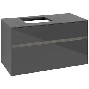 Wastafelonderkast Collaro 1000x548x500mm Glossy Grey C126B0FP