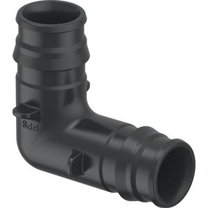 Kniekoppeling 90° schuif Q&E PPS 16mm