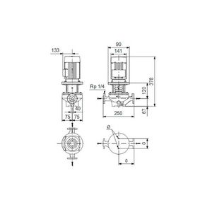 Inlinepomp TP 40-50/2-A-F-A-BQQE 1X230 50HZ