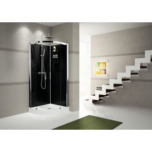 Douchecabine VERR 900x900mm chroom helder/grijs