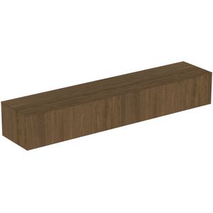 Conca wastafelmeubel 240x50x37cm 2 laden afdekblad zonder uitsnijding dark walnut