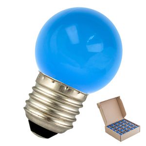 LED-lamp G45 Bulk ecopack party G45 E27 1W blauw VVE=25