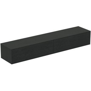 Conca wastafelmeubel 240x50x37cm 2 laden afdekblad zonder uitsnijding smoked oak