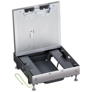 Dekselset metaal vierk.markeerr.+inbouwframe vert.16mod. bet