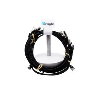 Slimline Patchkabel Cat.6A S/FTP AWG30 LSZH molded zwart 0.2