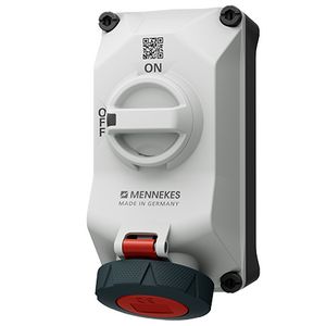 Wandcontactdoos 32A 4-polig  6H 400V IP67 DUO