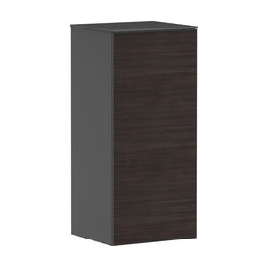 Half Hoge kast Slate Matt Grey / front dark oak 400/360, scharnieren links Xevolos E